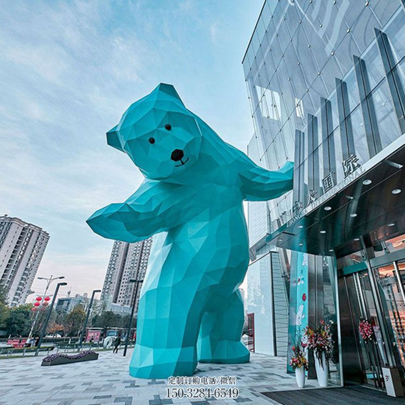 公园广场北极熊雕塑制造厂家