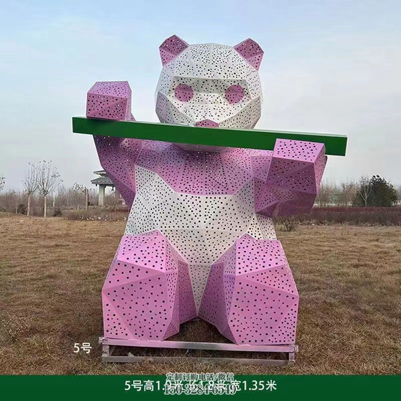 喷泉切面熊猫雕塑工厂
