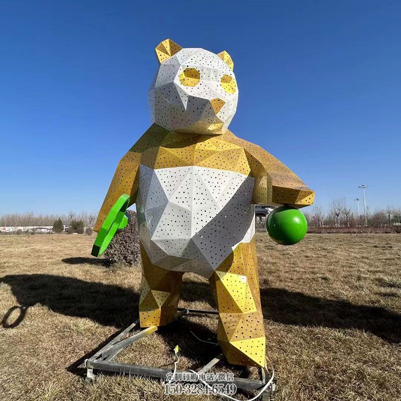 小区切面熊猫雕塑供应商