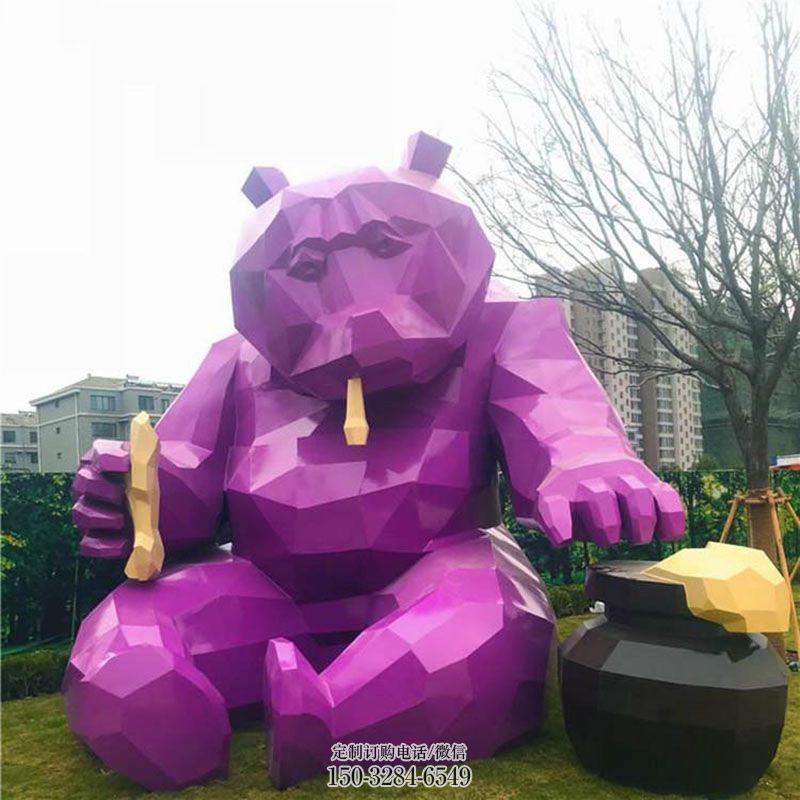 制造切面熊猫雕塑制造