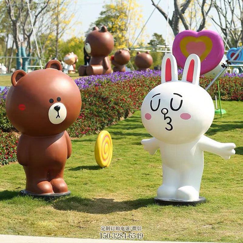 广场大型布朗熊雕塑价格