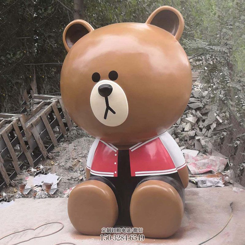 景观布朗熊雕塑摆件制造