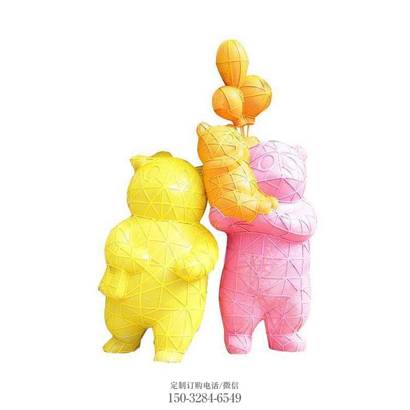 抽象小熊雕塑生产