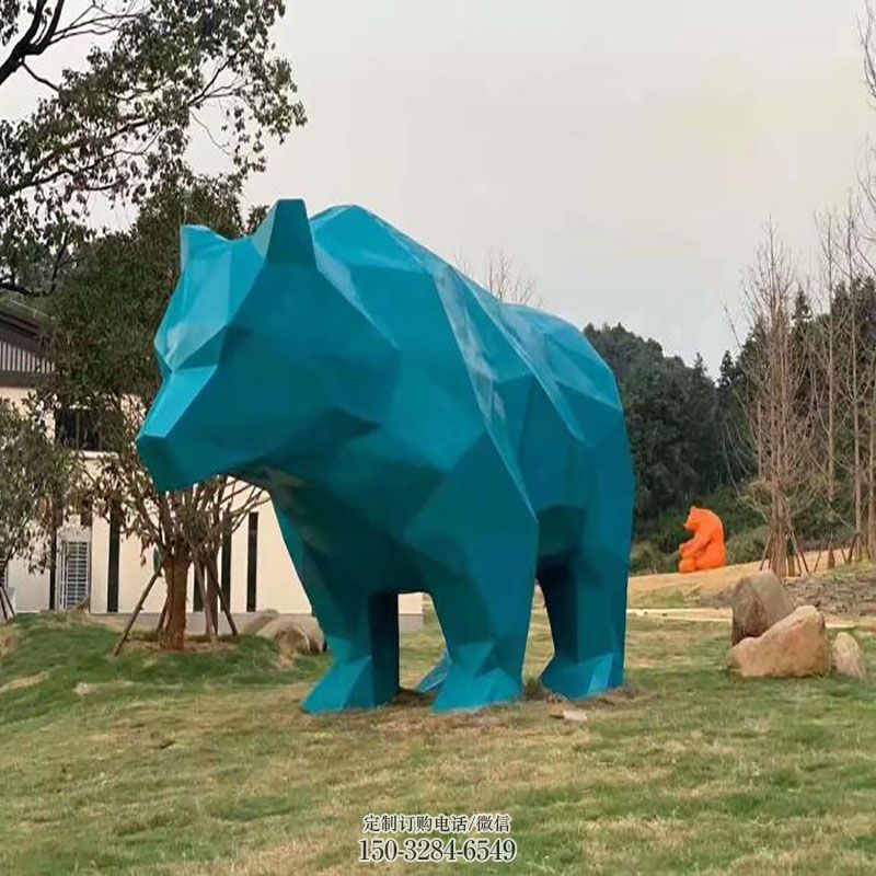 抽象大熊雕塑生产